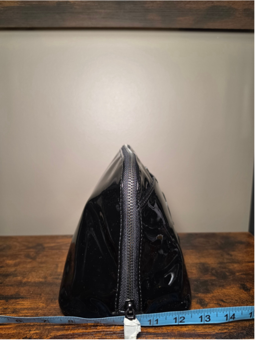 LOW START - VERSACE Black Patent Leather Clutch Bag - Picture 6 of 10